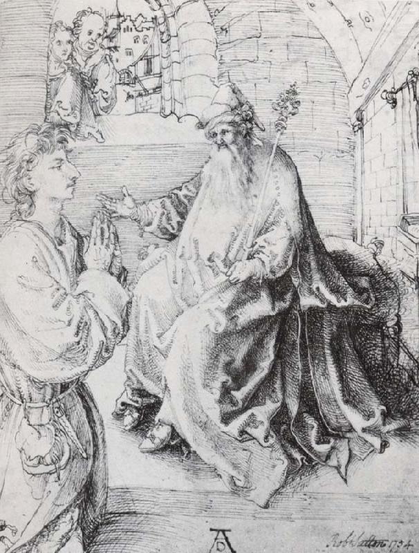 Youth kneeling beffore the judge, Albrecht Durer